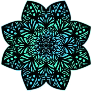 🎨 曼荼羅, 花柄, パターン, 装飾, アート, デザイン, 幾何学 telegram sticker