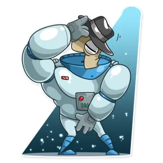 😉 Astronaut, Weltraum, Hut, Raumanzug, Science-Fiction whatsapp sticker