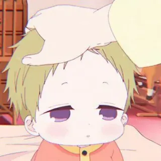 🥺 Anime, Baby, Säugling, Niedlich, Cartoon, Kopf tätscheln telegram sticker