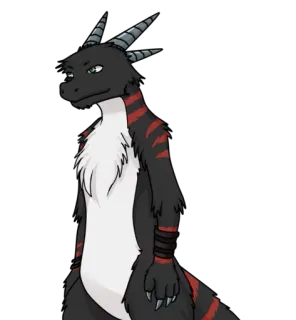 🙂 dragón, furry, antro whatsapp sticker
