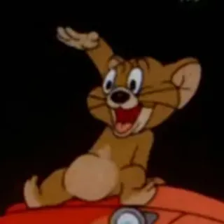 🤚 Jerry Mouse Tom and Jerry cartoon, mouse, animated, character, funny, comedy telegram sticker
