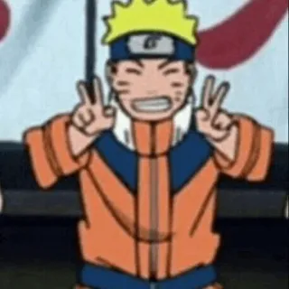🦊 Naruto Naruto, Anime, Znak pokoju, Postać z kreskówki telegram sticker