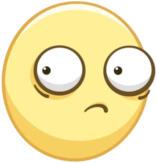 😒 이모지, 얼굴, 표정, 눈 telegram sticker