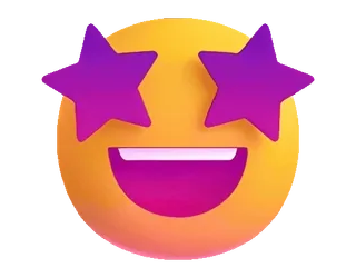 🤩 emoji, faccia, stella, occhi, felice, sorriso telegram sticker