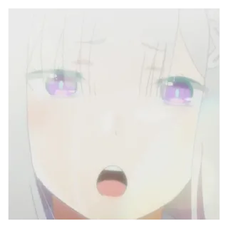 🐇 Emilia Re:Zero anime, emilia, rezero, lindo, pegatina whatsapp sticker