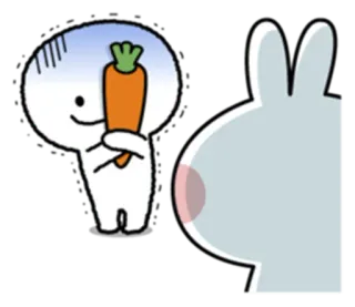 🙈 wortel, konijn, schattig, cartoon, sticker telegram sticker
