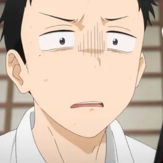 😰 Anime, Junge, Ausdruck, Schockiert, Besorgt telegram sticker