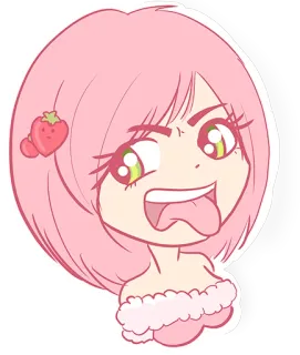 Клубничка (@Valeria_fills_art) telegram stickers