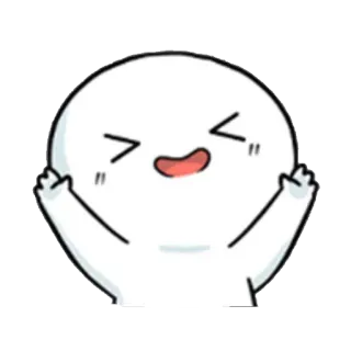 😆 cartoon, emoji, happy, cute, blob telegram sticker