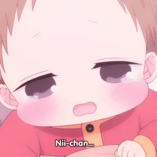 🧸 Nii-chan... Аниме, Малыш, Ребенок, Милый, Слезы telegram sticker