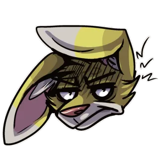 😡 conejo, dibujo animado, animal, expresión, humor, enfadado telegram sticker