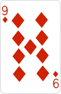 9⃣ carta, naipe, diamantes, nueve, palo telegram sticker