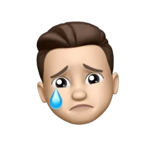 😢 emoji, crying, sad, face, tear telegram sticker