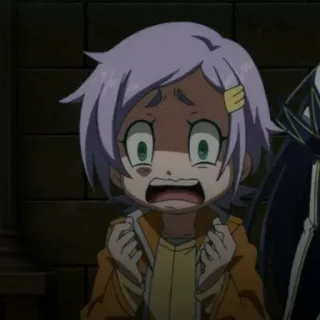 💈 anime, scared, frightened, character, girl, pale, anime girl telegram sticker