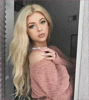 🍋 femme, blonde, fille, portrait, belle, jolie telegram sticker