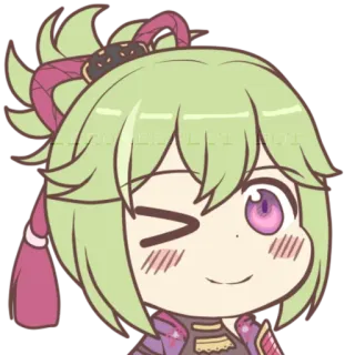 😉 anime, chibi, cute, winking, cartoon, character whatsapp sticker