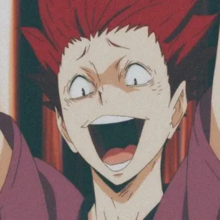 🍁 Tendō Satori Haikyuu!! อนิเมะ, ไฮคิว!!, เท็นโด ซาโทริ, สติกเกอร์, มังงะ, วอลเลย์บอล telegram sticker