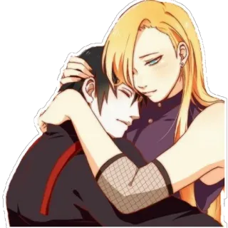 😍 Ino Yamanaka Naruto Anime, Naruto, Ino Yamanaka, Sai, Casal, Abraço, Amor telegram sticker