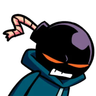 🆙 Whitty Friday Night Funkin' Friday Night Funkin, Whitty, bombe, en colère, jeu vidéo, personnage telegram sticker