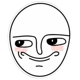 😏 wajah, ekspresi, minimalis, angkuh, emosi, kosong whatsapp sticker
