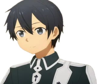 🙂 Kirito Sword Art Online anime, character, Sword Art Online, Kirito telegram sticker