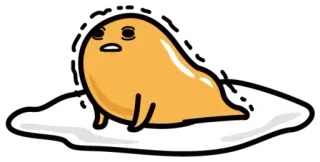 😍 Gudetama Гудетама, яйцо, ленивый, мультфильм, персонаж telegram sticker