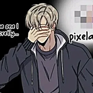 🧸 one I secretly... pixelad Аниме, Манга, Персонаж, Человек, Худи telegram sticker