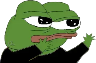 🇨🇰 Pepe the Frog เปเป้, กบ, มีม, อินเทอร์เน็ต, ตัวละคร telegram sticker