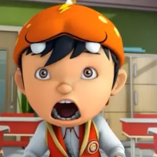 ⚡️ Boboiboy การ์ตูน, ตกใจ, ตกใจกลัว, ประหลาดใจ telegram sticker
