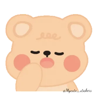 🐻 @Mycule niedźwiedź, słodki, kawaii, kreskówka, zwierzę, naklejka telegram sticker