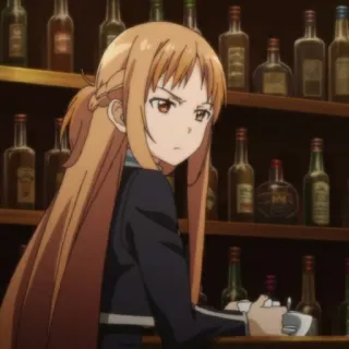 🧡 Asuna Yuuki Sword Art Online 애니메이션, 여자, 아스나, 소드 아트 온라인, 캐릭터 telegram sticker