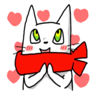 ❤️ kucing, hati, kawaii, binatang, stiker, cinta, lucu telegram sticker