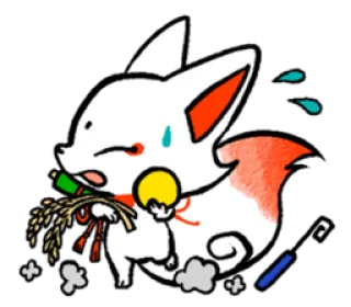 😨 raposa, desenho animado, animal, fofo, mascote, ilustração whatsapp sticker