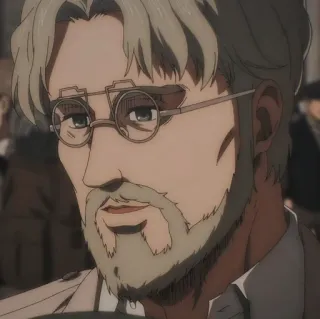 😉 Zeke Yeager Attack on Titan Anime, Personagem, Óculos, Barba, AOT whatsapp sticker