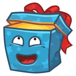 🎁 Geschenk, Box, Feier, Feiertag, Präsent, Cartoon telegram sticker