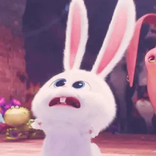 🍧 Snowball The Secret Life of Pets lapin, lapinou, dessin animé, animal, mignon, animal de compagnie whatsapp sticker
