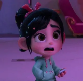 ✨ Vanellope von Schweetz Wreck-It Ralph Vanellope, Disney, Les Mondes de Ralph, Personnage, Sticker, Dessin animé telegram sticker