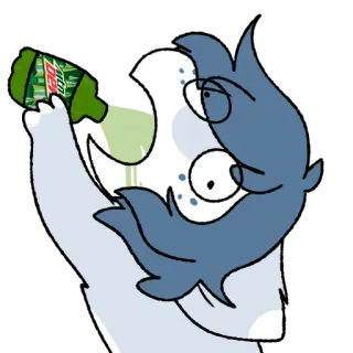 🌿 cartone animato, bere, bevanda, soda, mountain dew telegram sticker