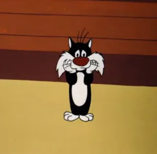 🧃 Sylvester Looney Tunes dessin animé, chat, Sylvestre, Looney Tunes, drôle, personnage telegram sticker