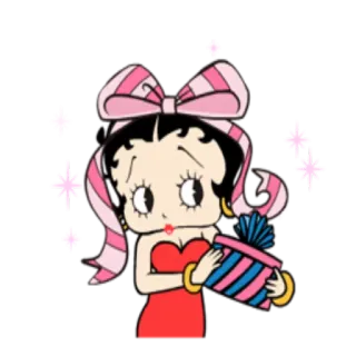 🎁 Betty Boop betty boop, cartoon, character, gift, celebration telegram sticker