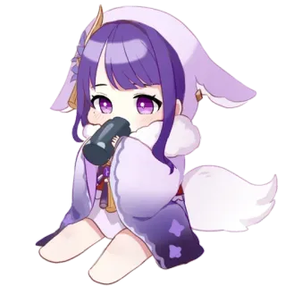 🥛 Yae Miko Genshin Impact Anime, Genshin Impact, Yae Miko, Kawaii, Chibi, Zorro, Mono telegram sticker