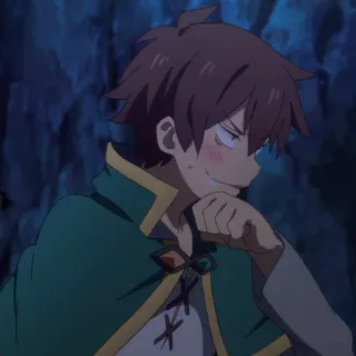 🛡 Kazuma Konosuba 动漫, 异世界, 得意, 阴谋, 和真 telegram sticker
