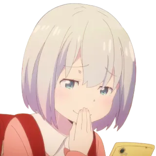 😁 Аниме, Девушка, Милый, Персонаж, Мультфильм, Самодовольный telegram sticker