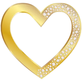 ❤ сердце, золото, бриллианты, любовь, романтика, украшения telegram sticker