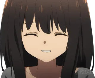 😁 anime, garota, sorrindo, fofa, feliz telegram sticker
