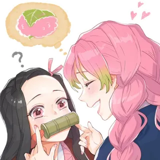 🍪 Nezuko Kamado Demon Slayer Anime, Demon Slayer, Nezuko, Mitsuri, Carino telegram sticker