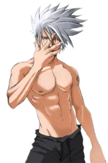 😎 Anime, Pria, Karakter, Tanpa Baju, Tato telegram sticker