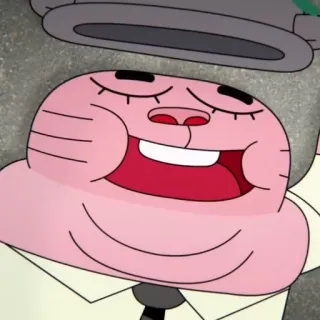 😴 Richard Watterson The Amazing World of Gumball Cartoon, Tier, Rosa, Katze, Vater whatsapp sticker
