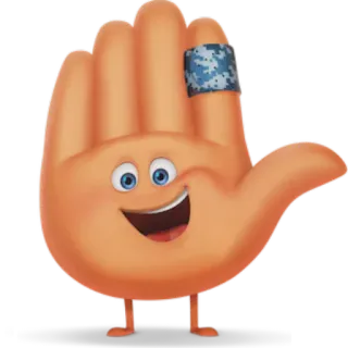 ✋ Эмодзи, Рука, Мультфильм, Персонаж telegram sticker