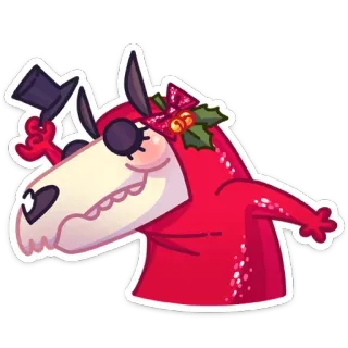 ☺️ monstre, noël, fête, créature, vacances, illustration, animal whatsapp sticker